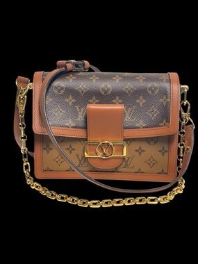 Louis Vuitton Monogram Dauphine MM satchel in Brown and Tan